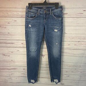 Silver Jeans 'Sam' Women's Size 25 (26 x 28) Straight leg Low Rise Distressed